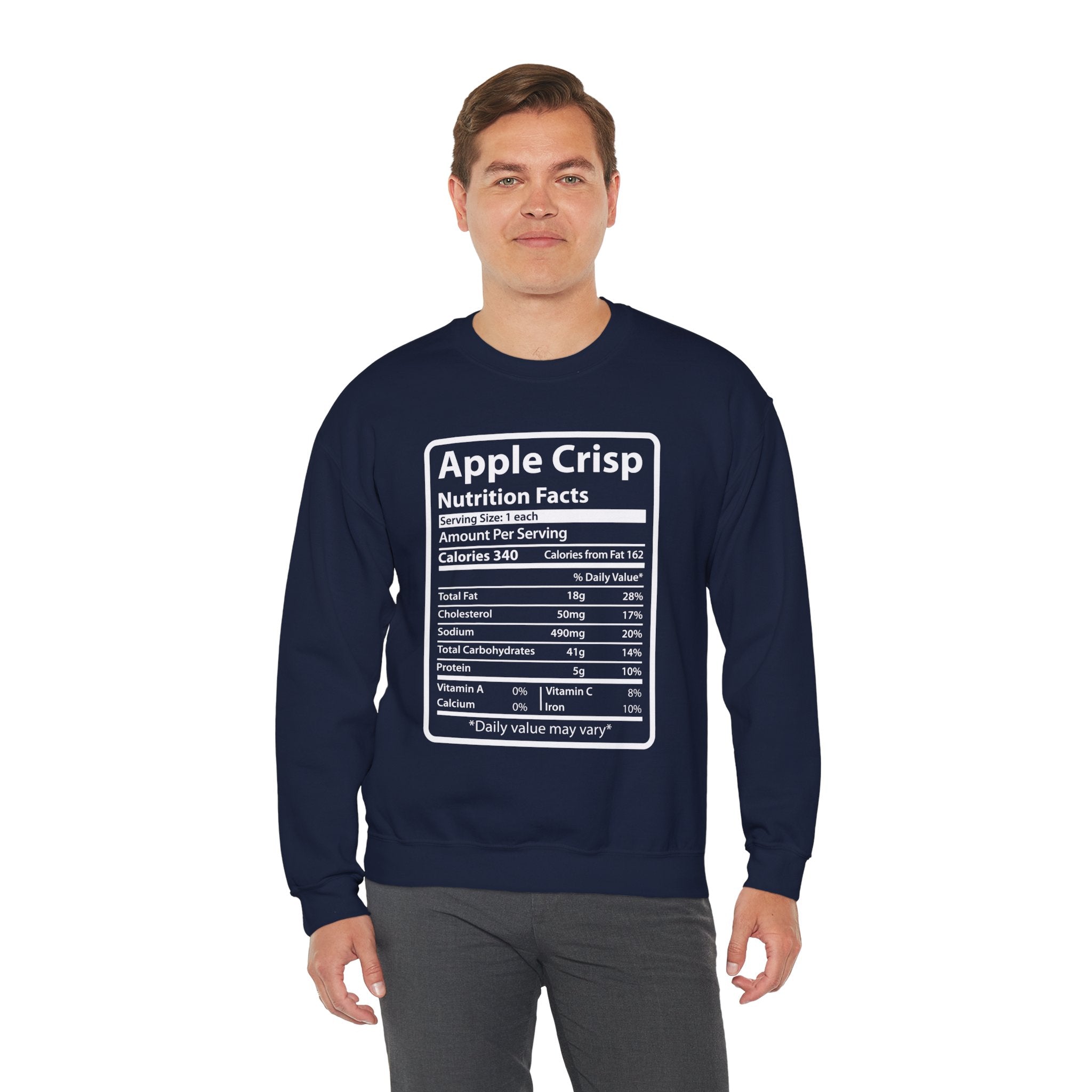 Apple Crisp Nutrition Facts Sweatshirt - Men's Clothing Thanksgiving Christmas