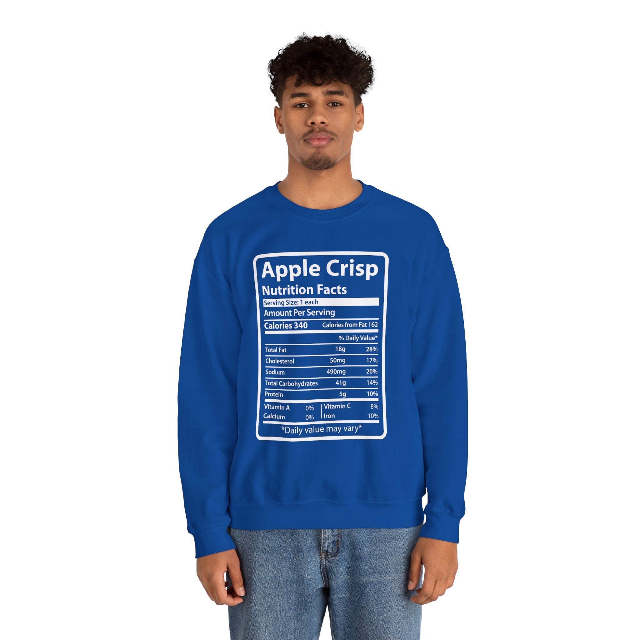 Apple Crisp Nutrition Facts Sweatshirt - Men's Clothing Thanksgiving Christmas