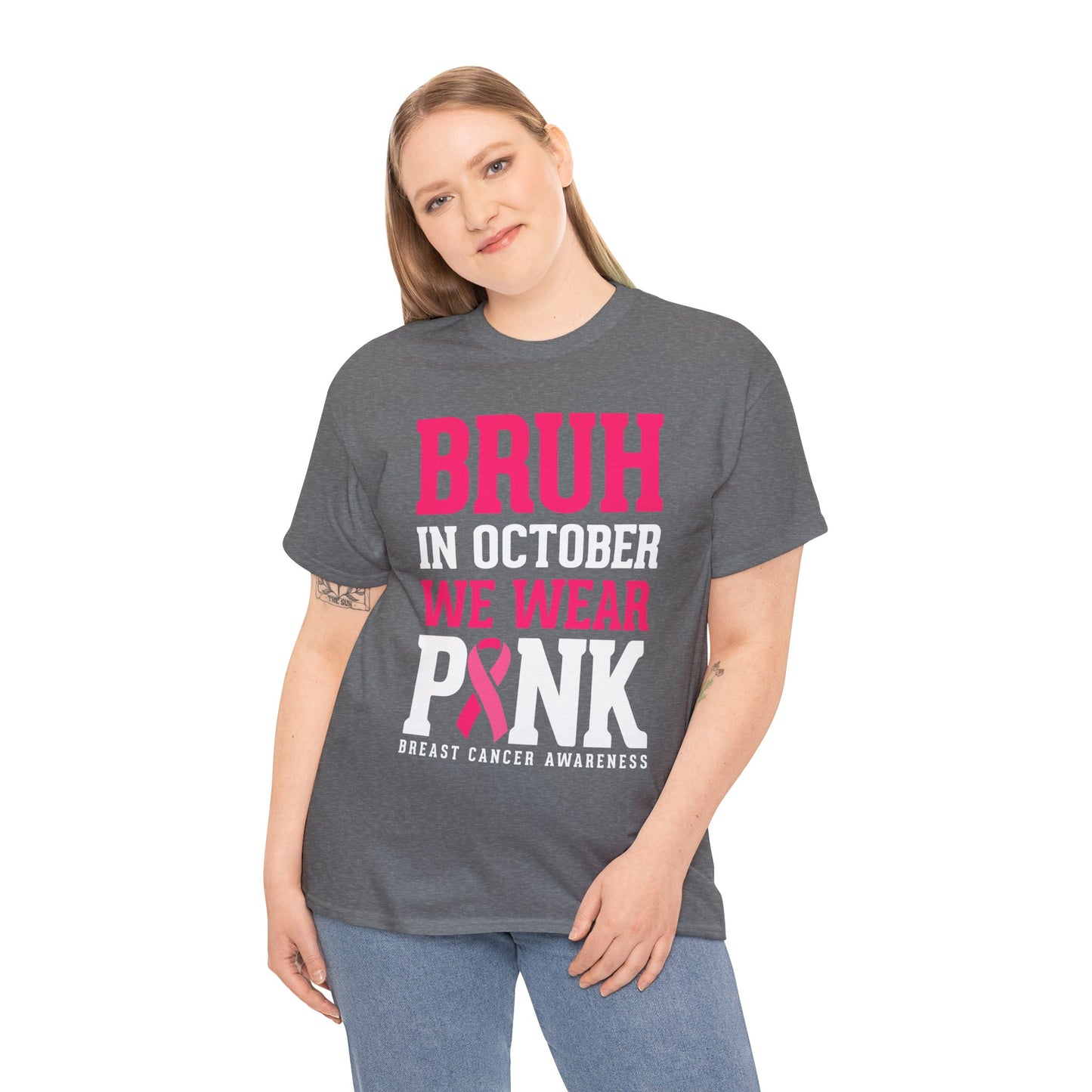 In October We Wear Pink Funny Breast Cancer Shirts