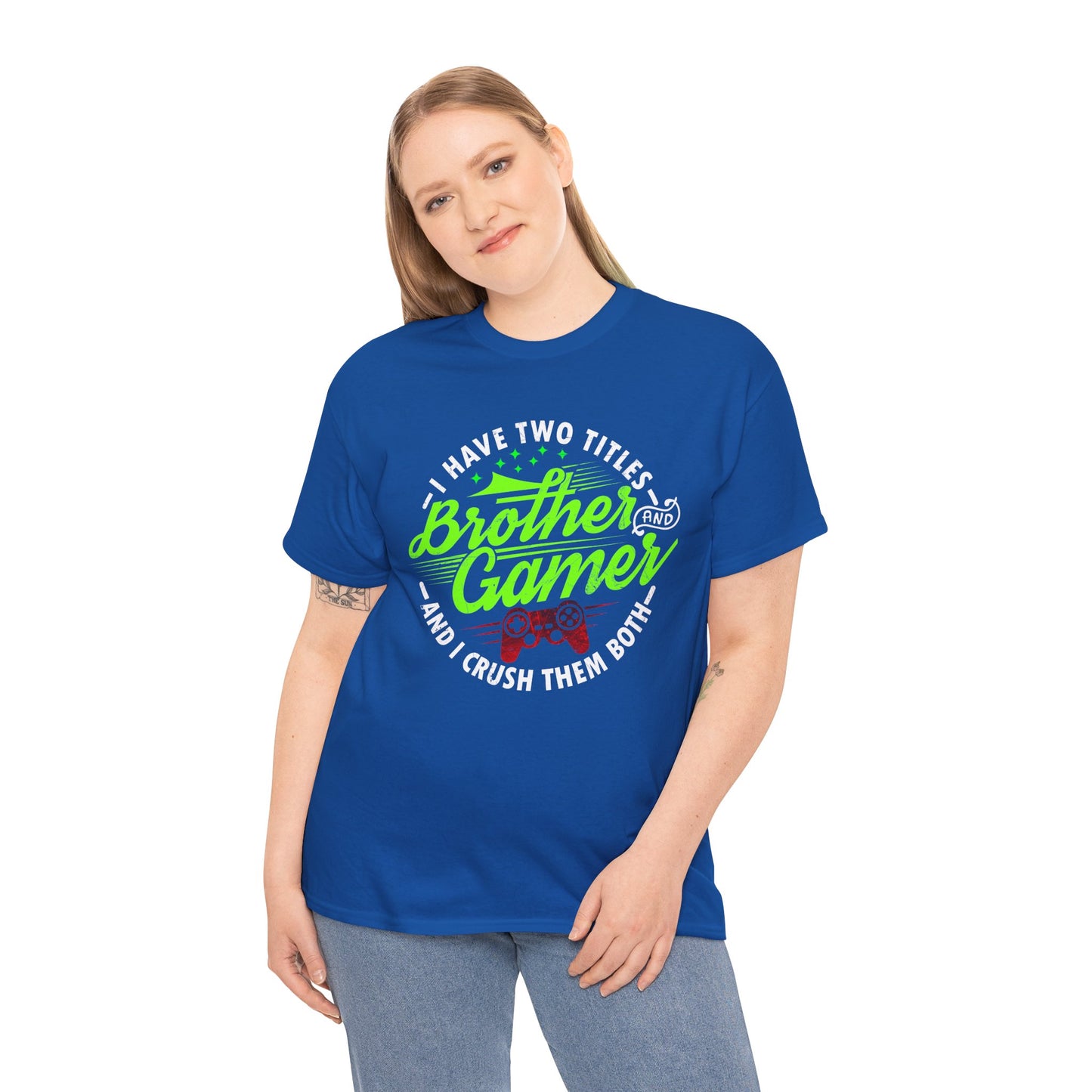 Men's Gamer T-Shirt - I Have Two Titles Brother and Gamer for Boys Brother Gift