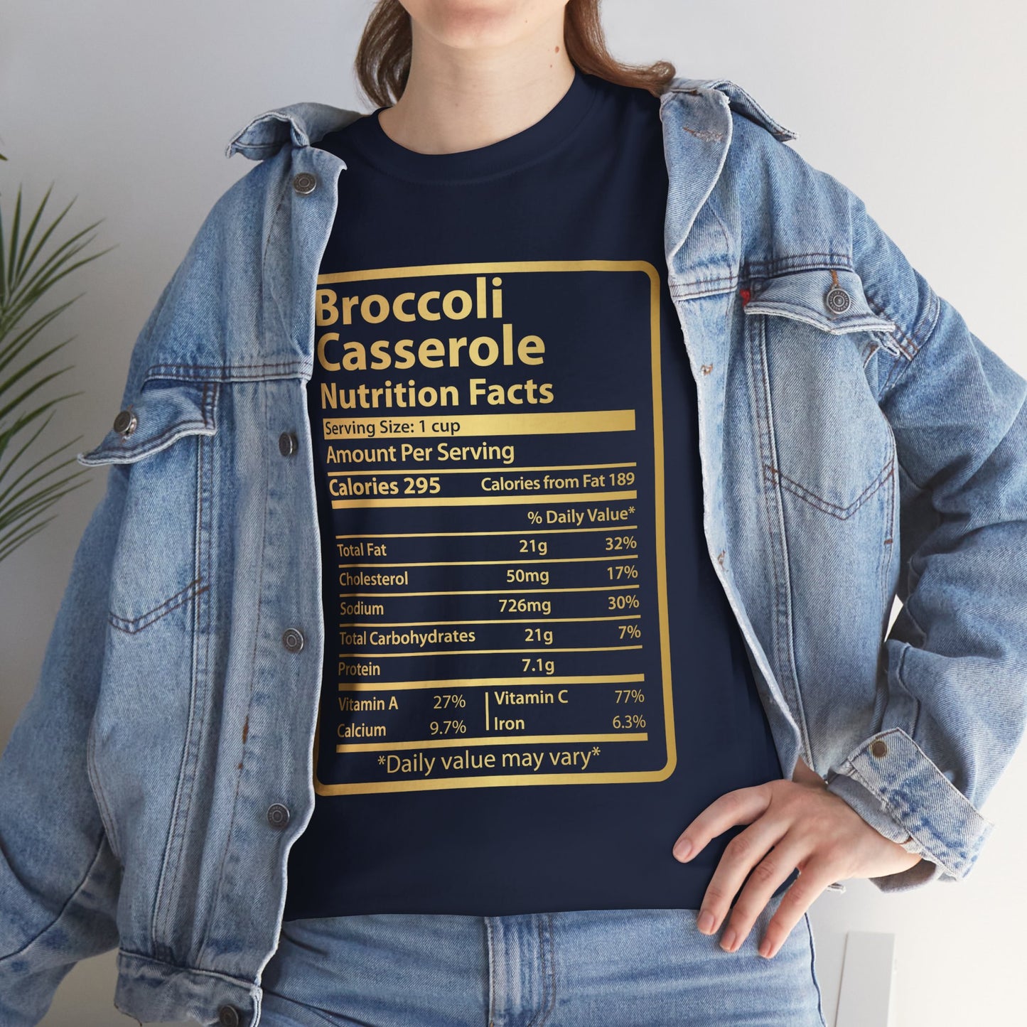 Funny Broccoli Casserole Nutrition Facts Gift Tee