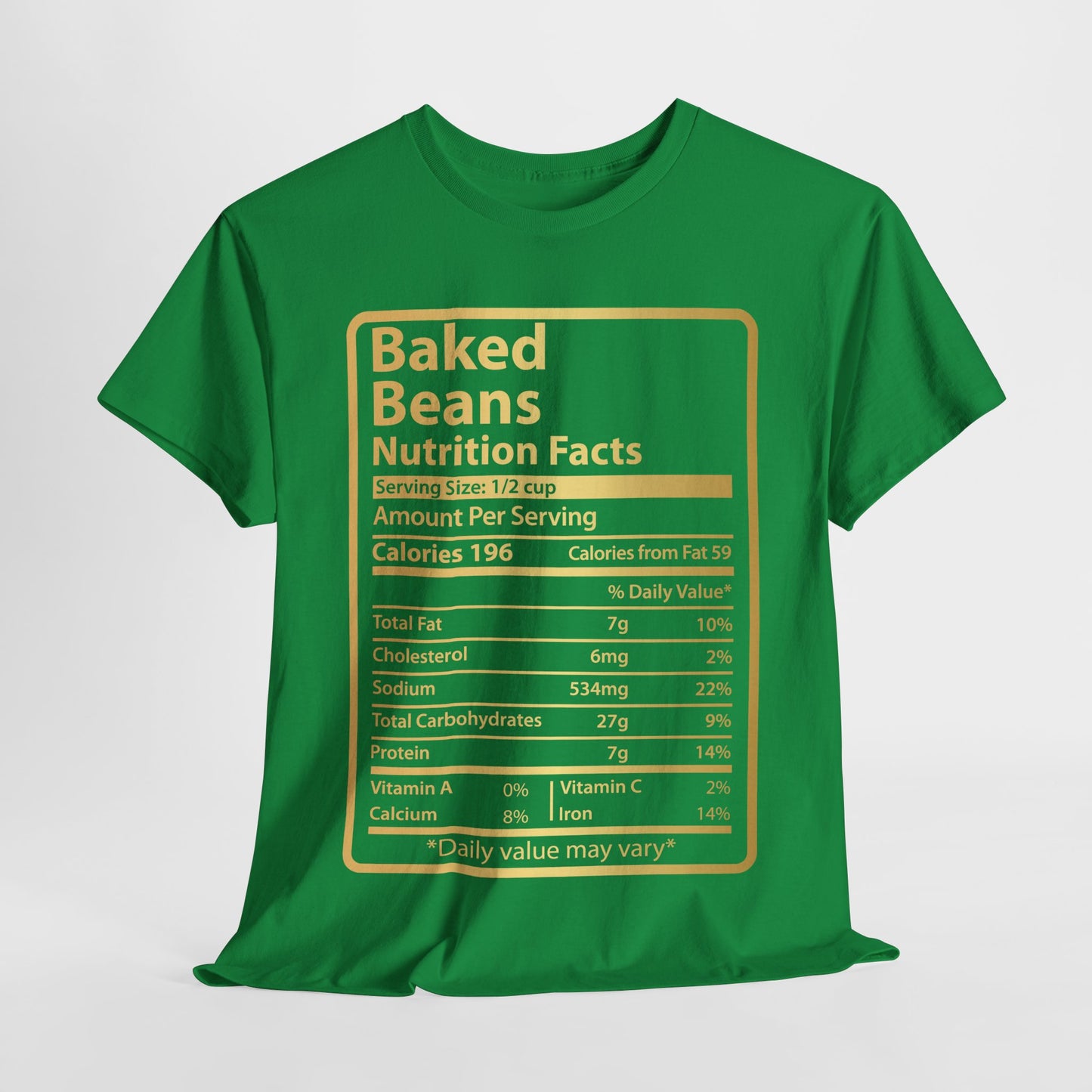 Baked Beans Funny Nutrition Facts T-Shirt