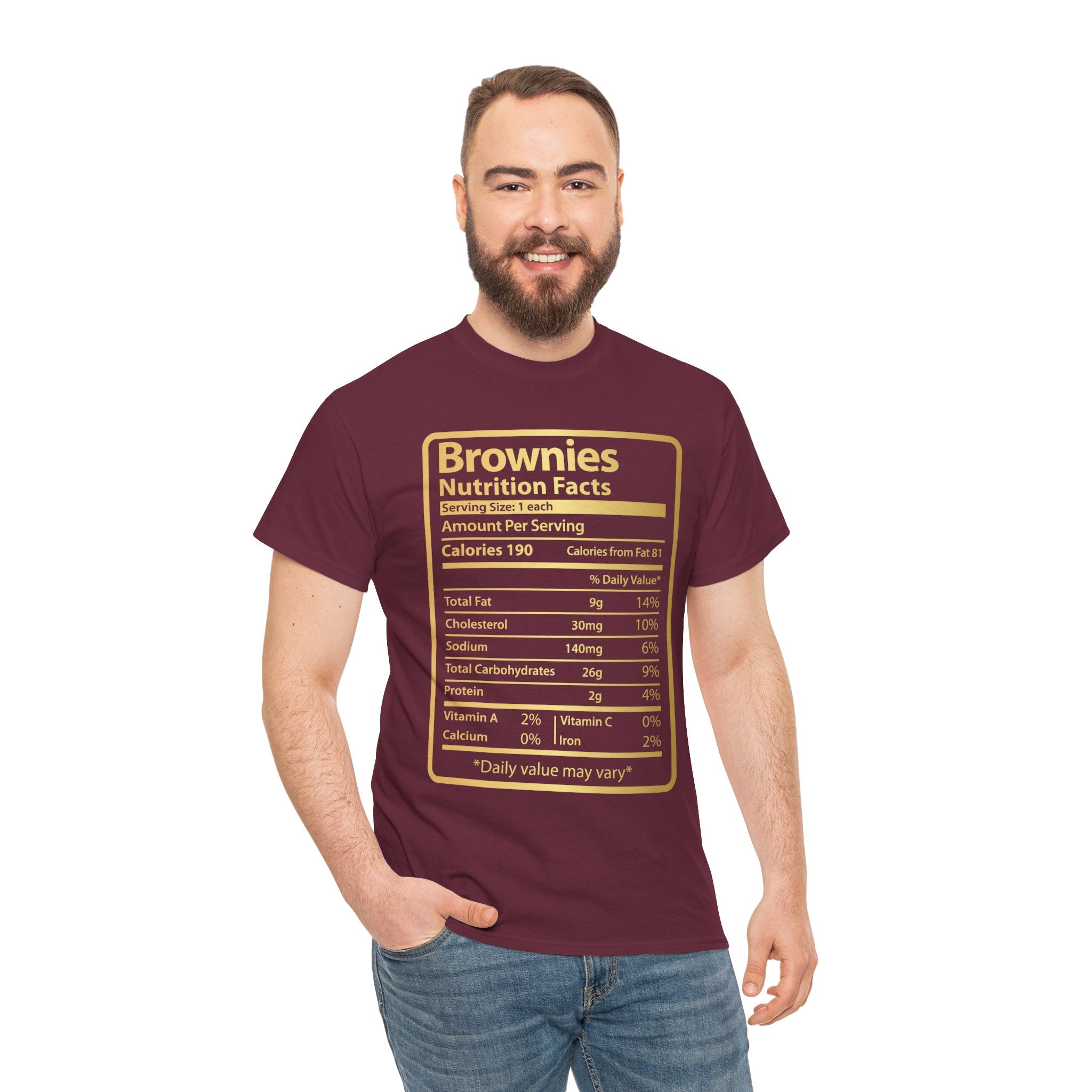 Brownies Funny Nutrition Facts Thanksgiving Men's Tee