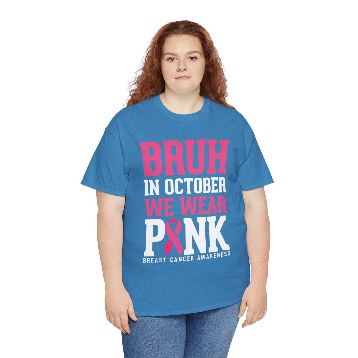 In October We Wear Pink Funny Breast Cancer Womens Tee