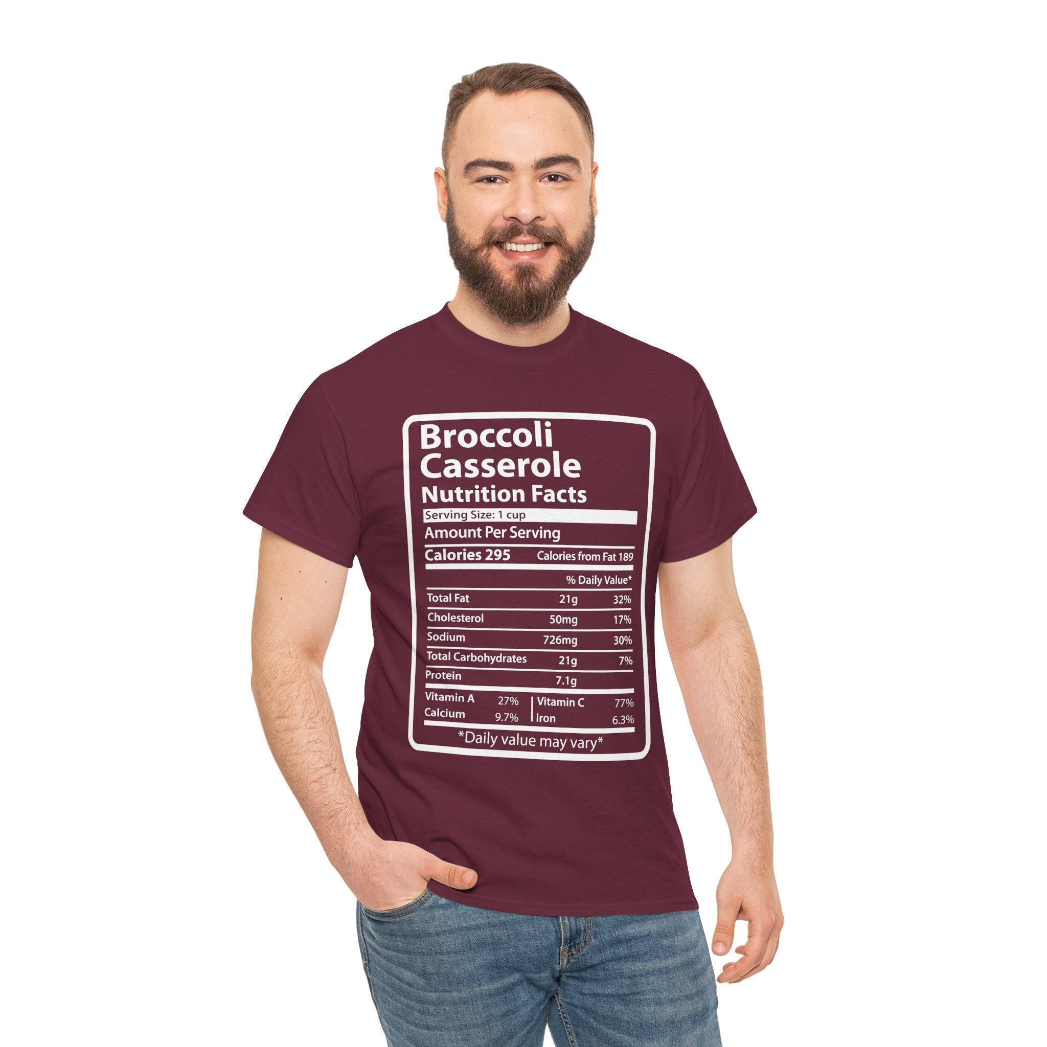 Funny Broccoli Casserole Nutrition Facts Men's Shirt