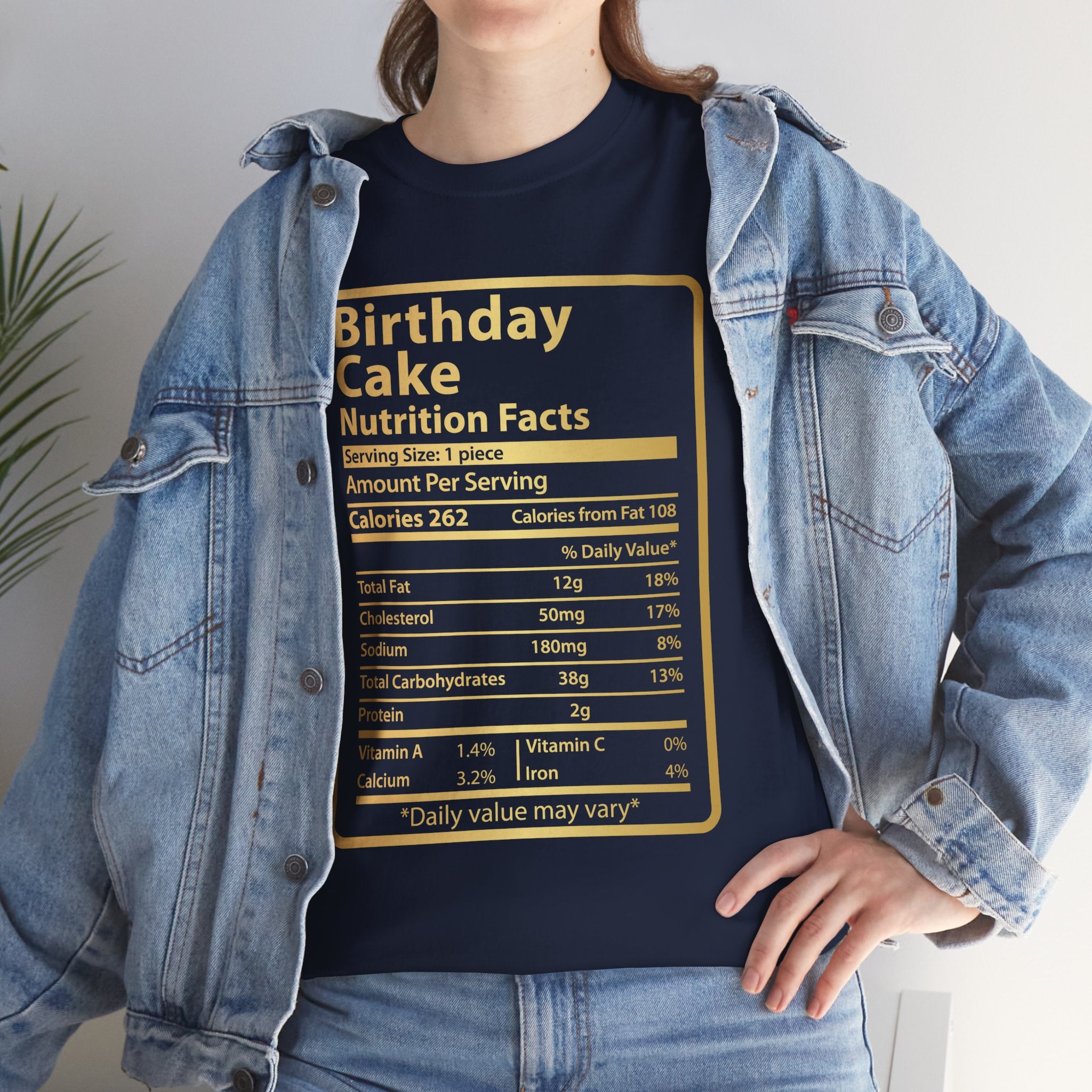 Funny Birthday Cake Nutrition Facts Men's Tee Shirt