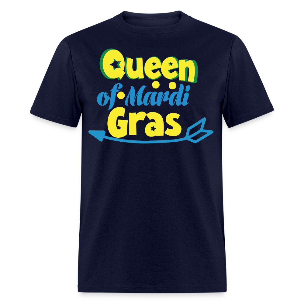 Queen of Mardi Gras Shirt Carnival Festival Celebration T-shirt - navy