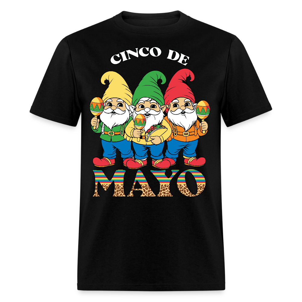 Cute Gnome Mexican Fiesta Tee Funny Cinco De Mayo Gnome T-shirt - black