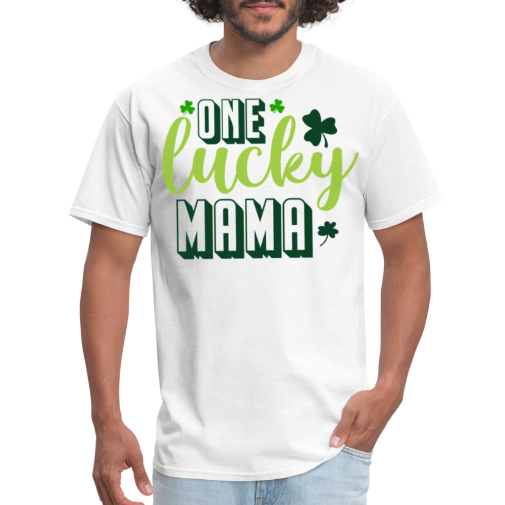 One Lucky Mama Irish Holiday T-shirt - white