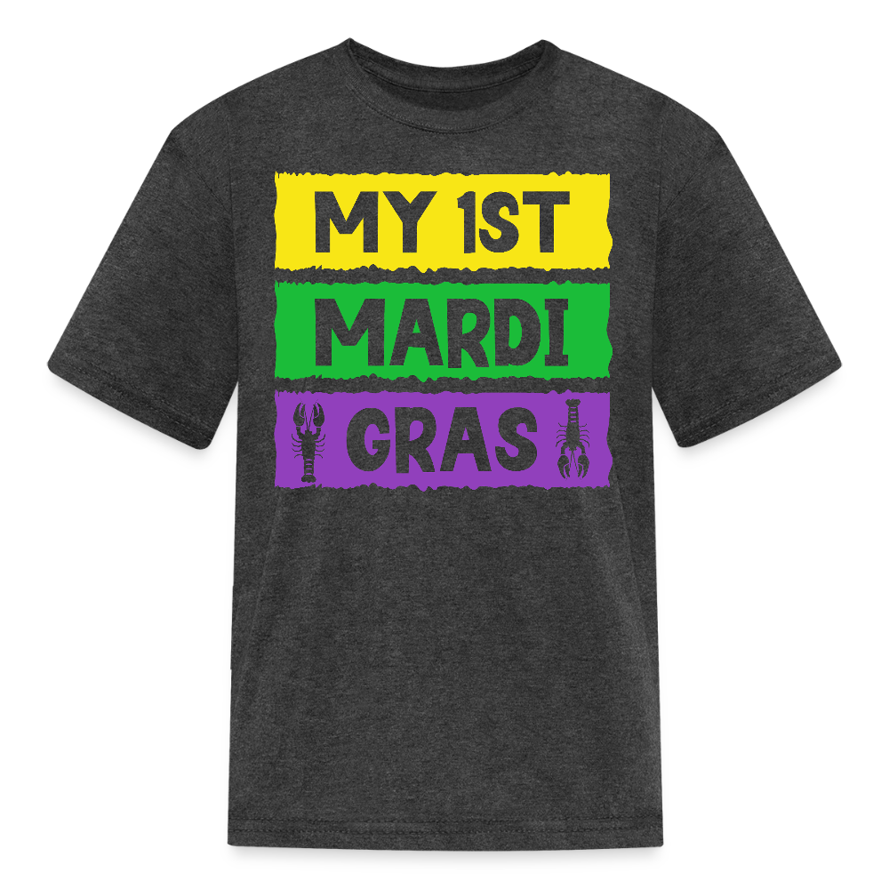 Carnival Kids My First Mardi Gras Baby T-shirt - heather black