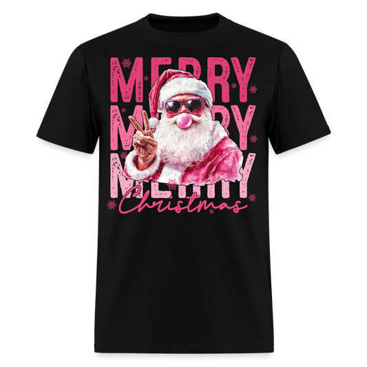 Merry Christmas Santa Claus T-Shirt - black