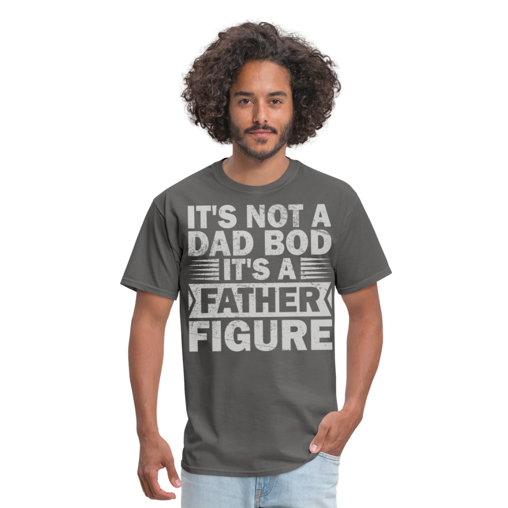 Funny Dad Bod T-shirt For Men Father Figure Shirt - charcoal