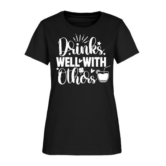Humorous Ladies' Social Drinking Tee – Perfect Gift Idea - black