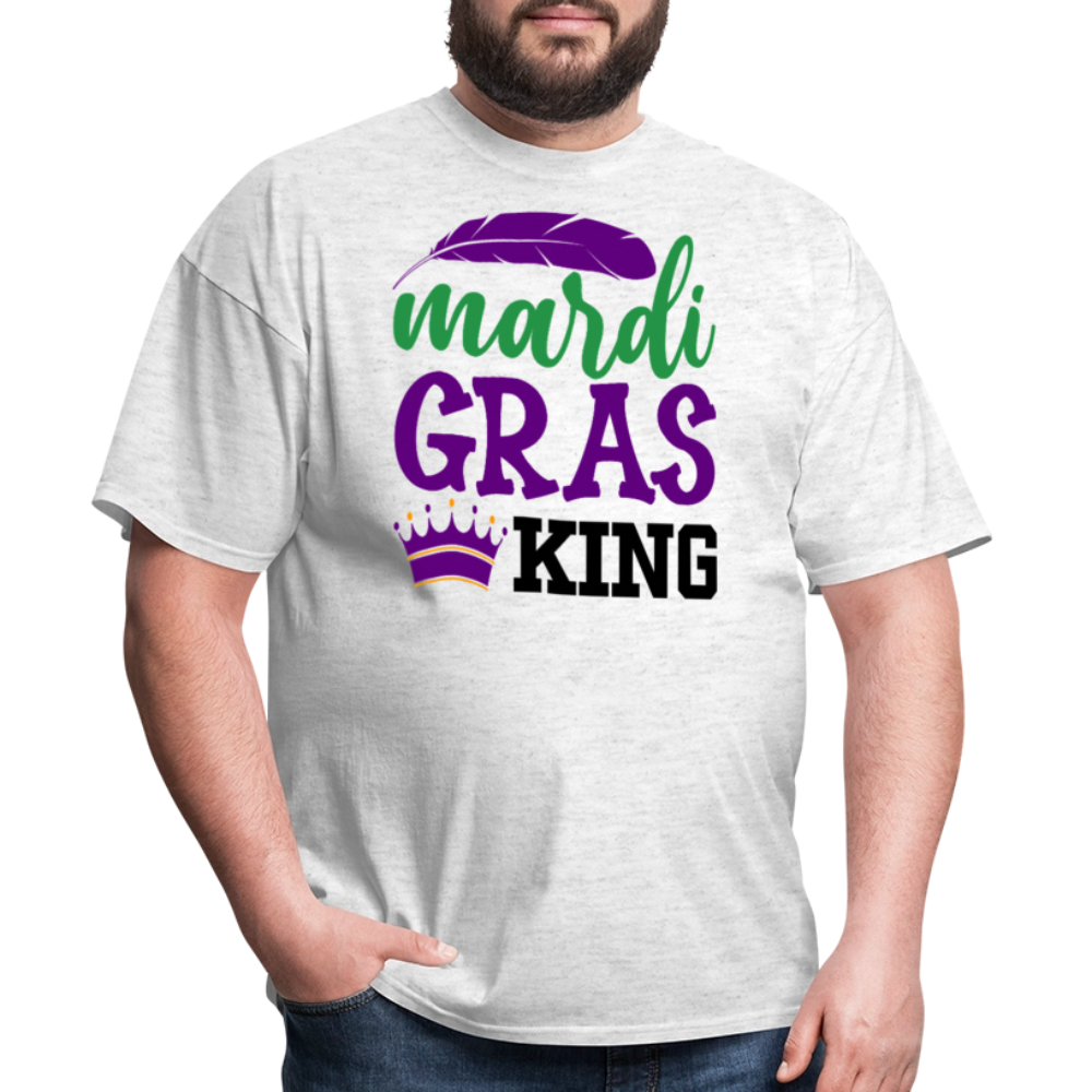 Mardi Gras King Shirt For Men Carnival Season T-shirt - light heather gray