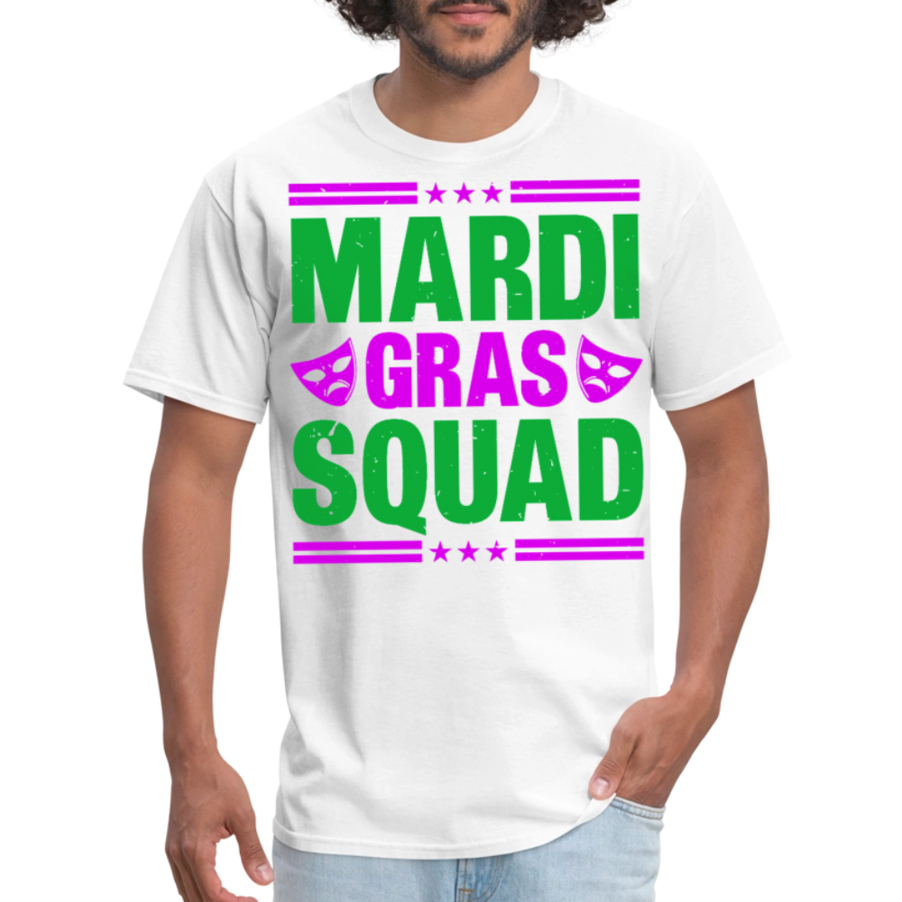 Mardi Gras Squad Shirt for Groups New Orleans Festival T-Shirt - white