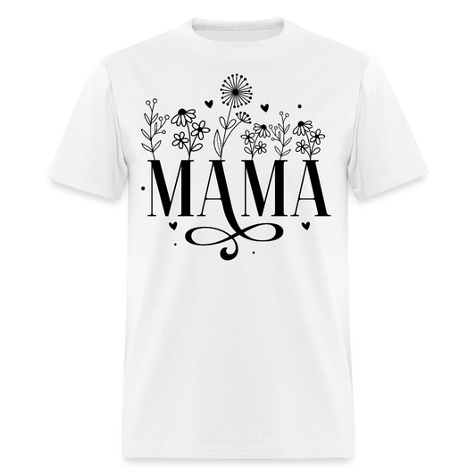 Floral Mama Graphic Tee Mother's Day T-shirt - white