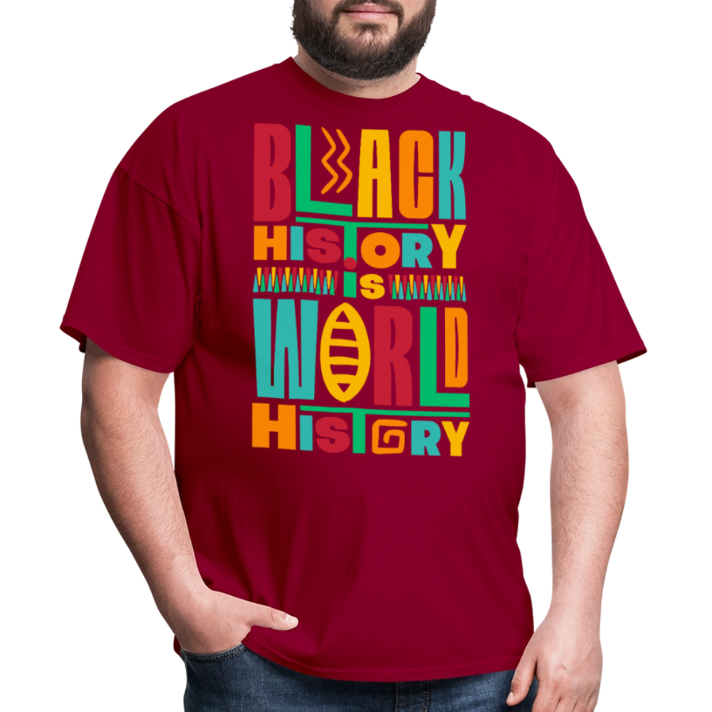 Black History Is World History Shirt Black Empowerment T-shirt - dark red