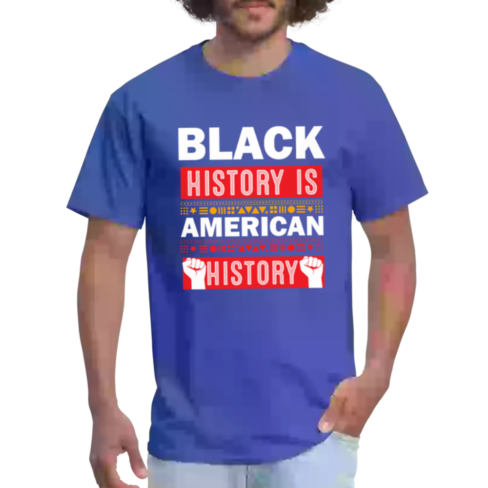 Black History Is American History Tee Unisex Black History Graphic T-shirt - royal blue