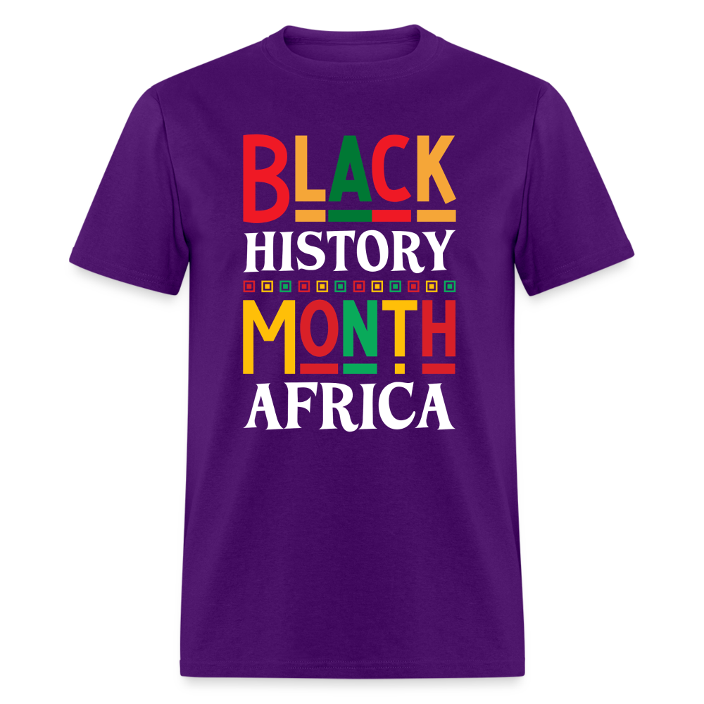 African Pride Black History Month T-shirt For Men and Women - purple