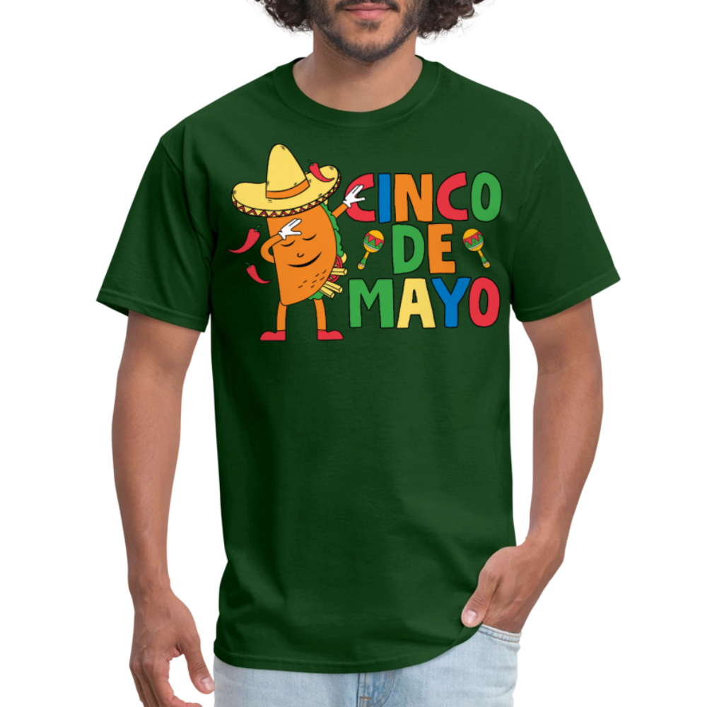 Funny Cinco de Mayo Taco Tee Mexican Fiesta Party T-Shirt - forest green