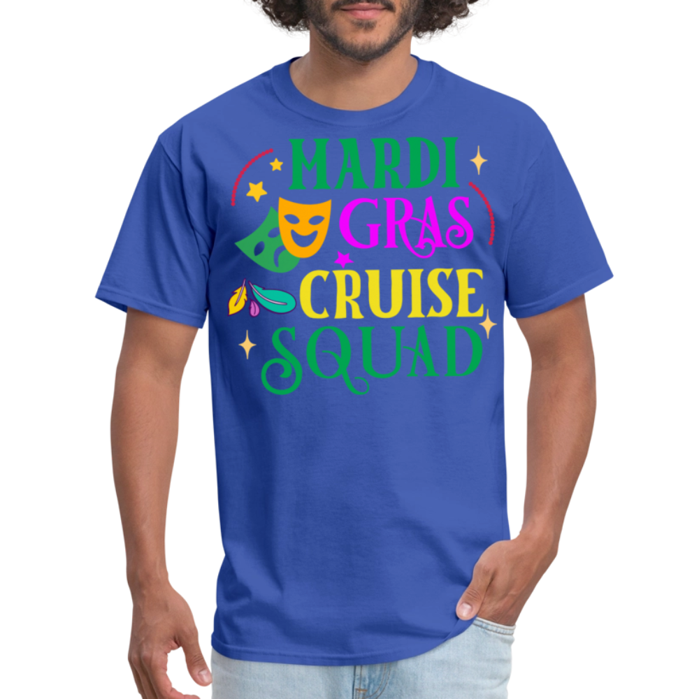 Funny Mardi Gras Cruise Squad Unisex T-shirt - royal blue