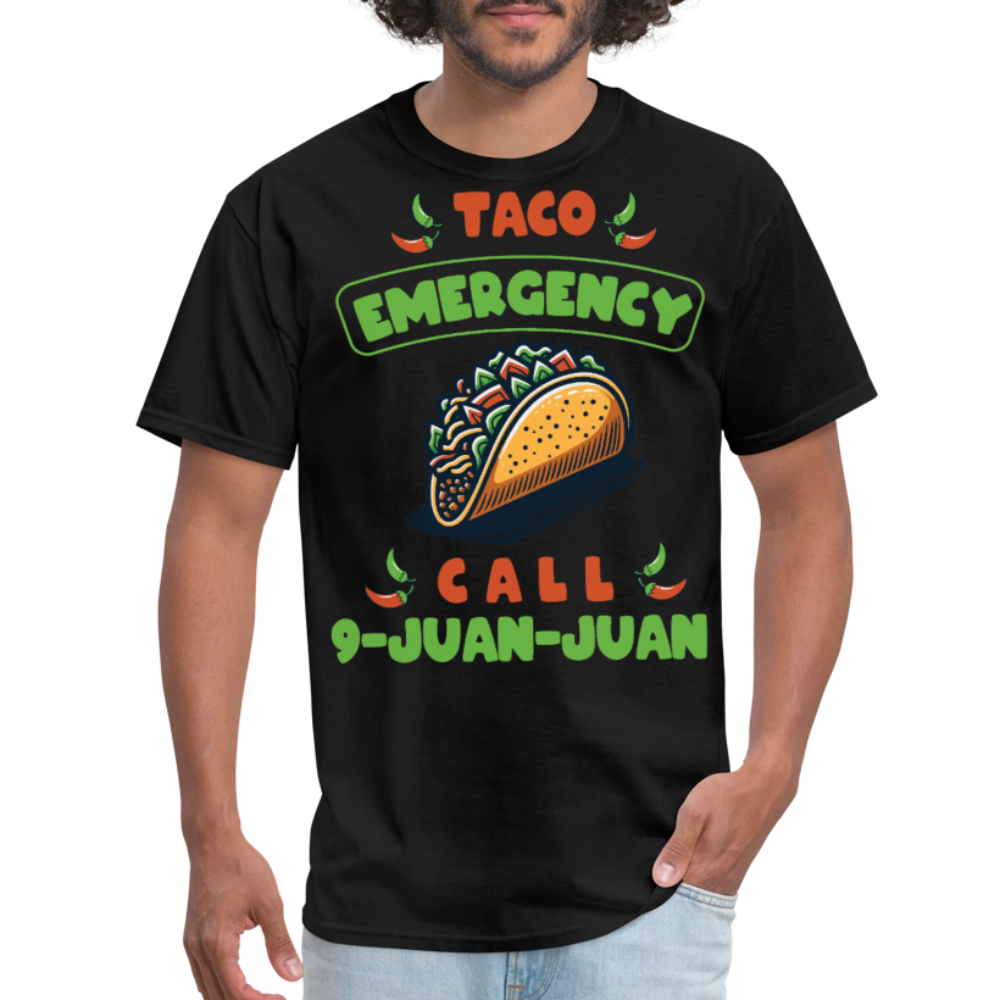 Taco emergency Call 9-juan-juan Tee Mexican Food Lover T-shirt - black