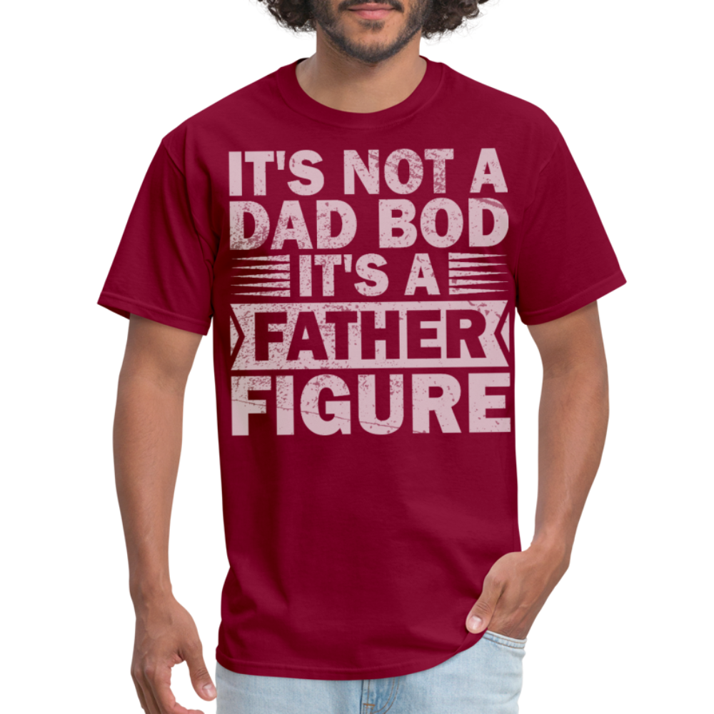 Funny Dad Bod T-shirt For Men Father Figure Shirt - burgundy