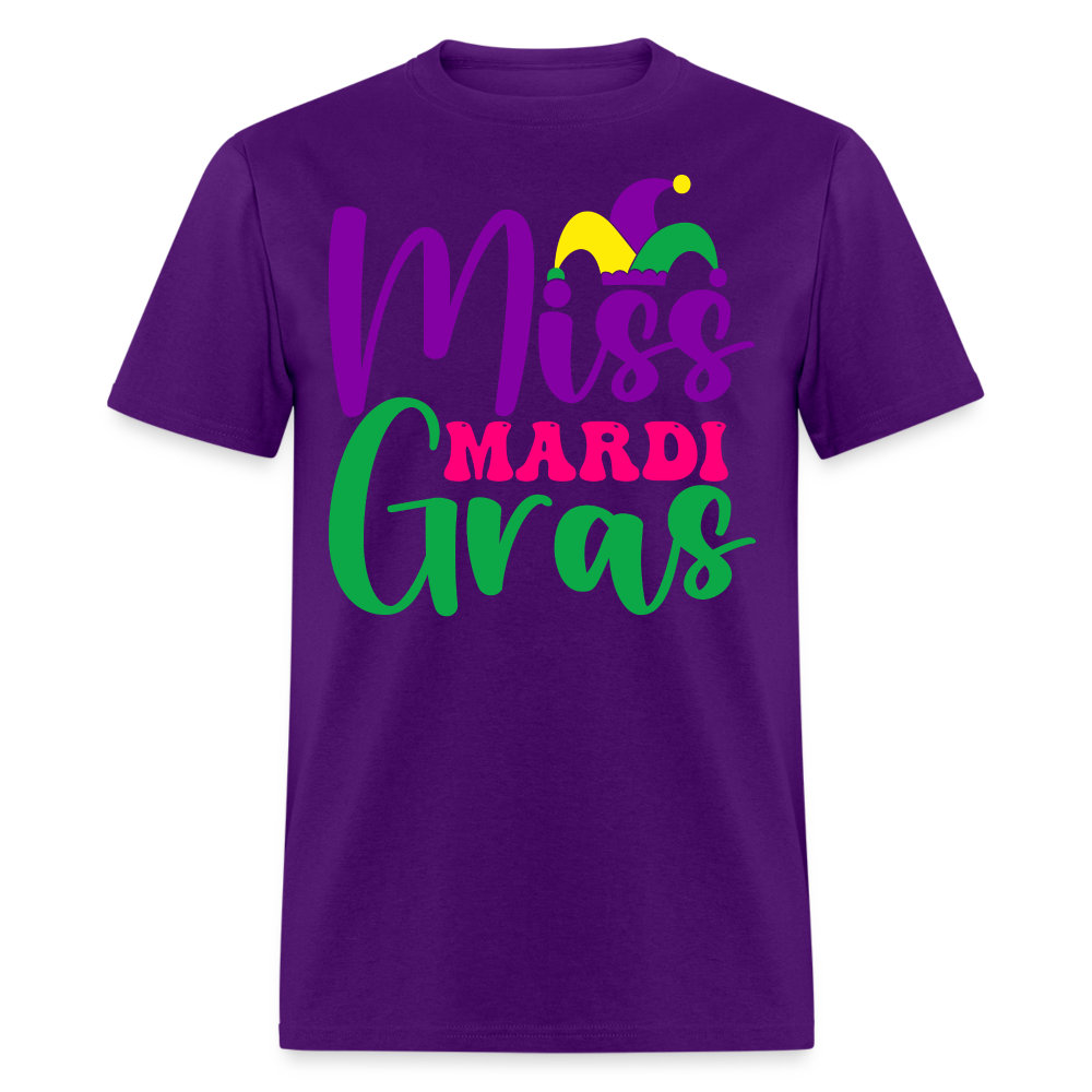 Miss Mardi Gras Shirt For Women New Orleans Classic T-Shirt - purple