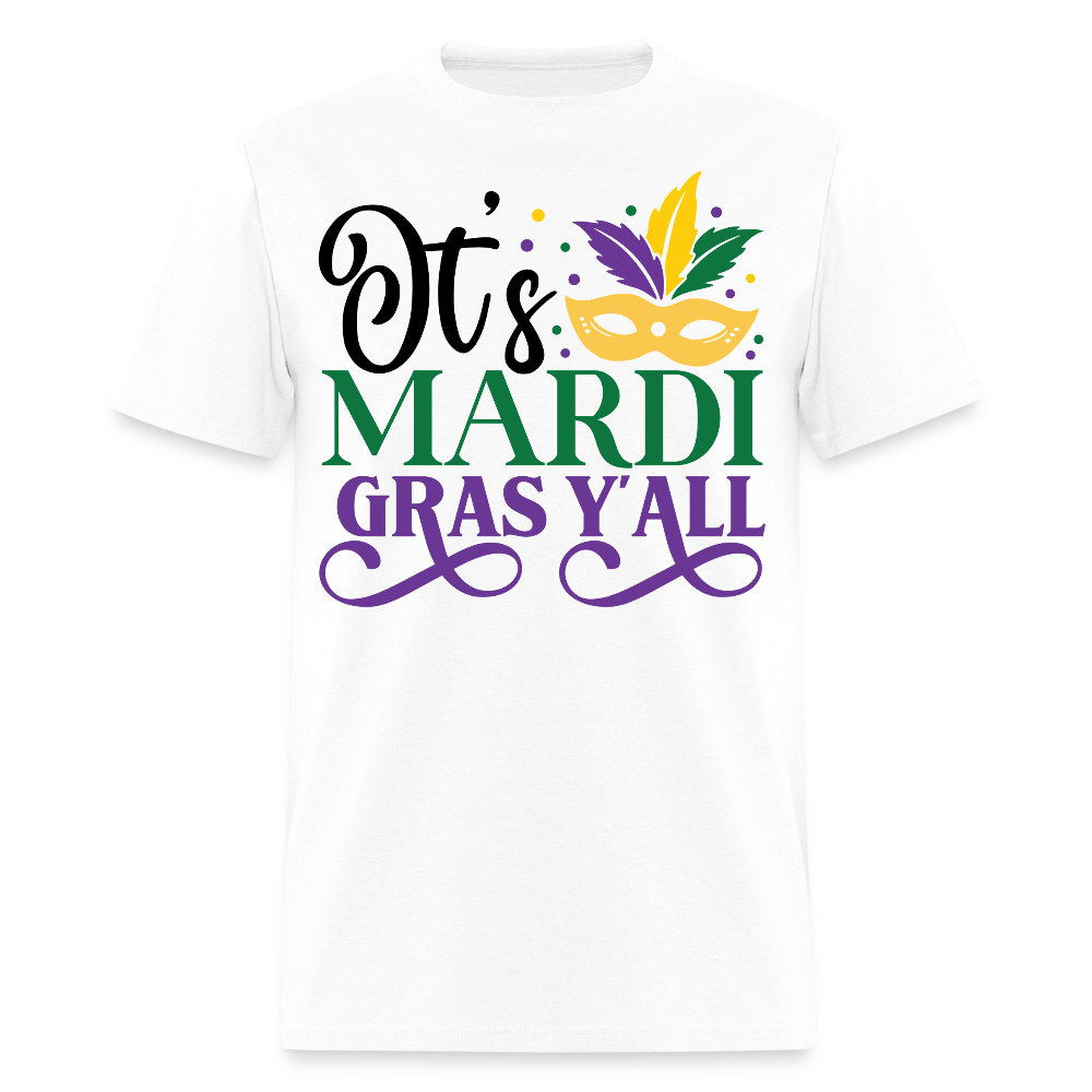 New Orleans Festival Shirts It’s Mardi Gras Y’all T-shirt - white