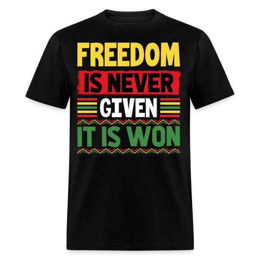 Black Empowerment Tee African American Freedom T-shirt - black
