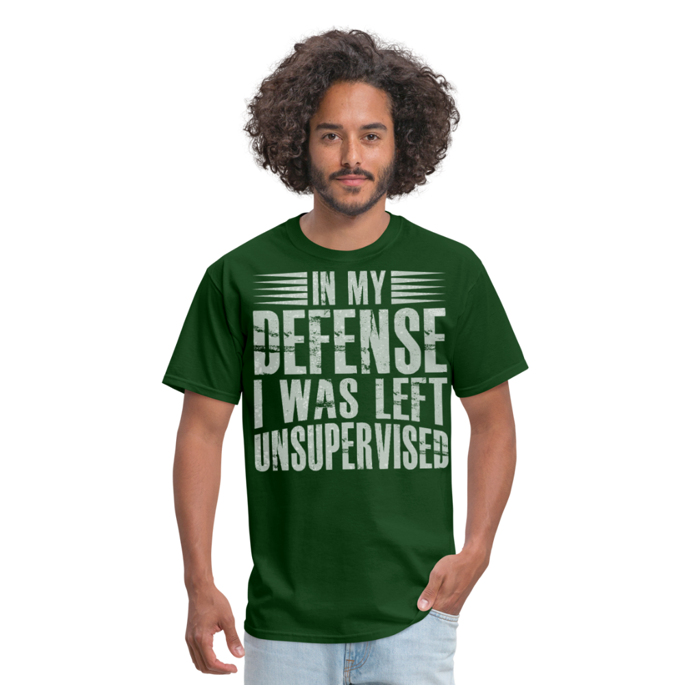 Unique In My Defense Graphic Tees Unisex Classic T-Shirt - forest green