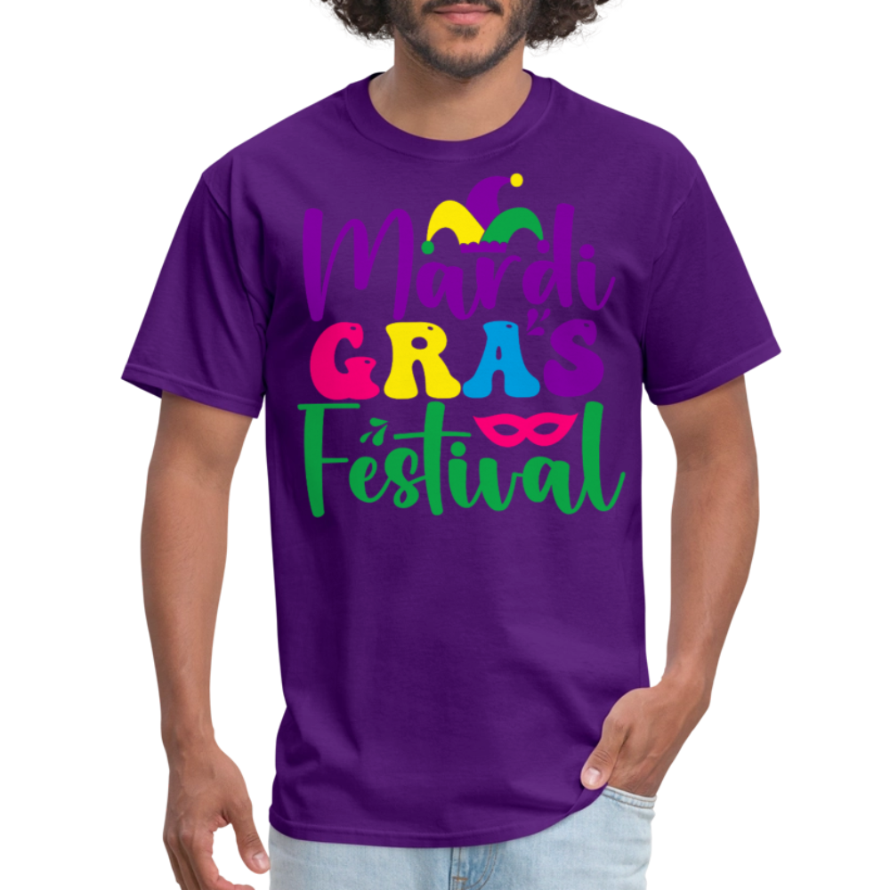 Funny and Stylish Mardi Gras Celebration Unisex T-shirt - purple