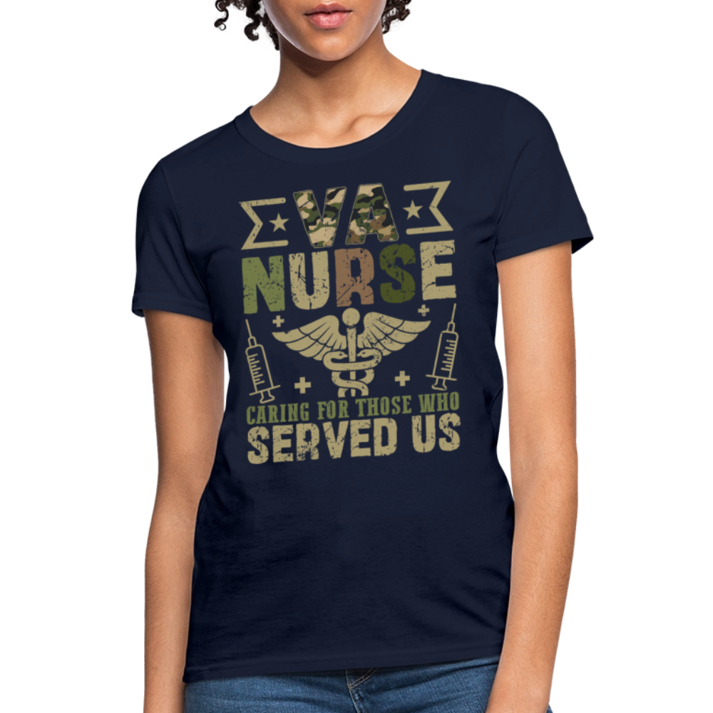 VA Nurse Caring For Veterans T-Shirt - navy