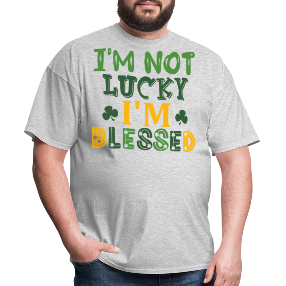 I’m Not Lucky I’m Blessed Tee St Patrick’s Day Faith T-shirt - heather gray