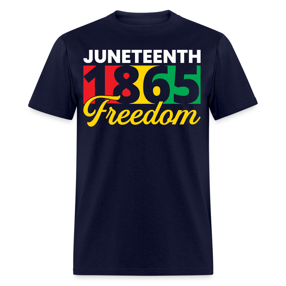 African American Pride Tee Juneteenth 1865 freedom Unisex T-Shirt - navy