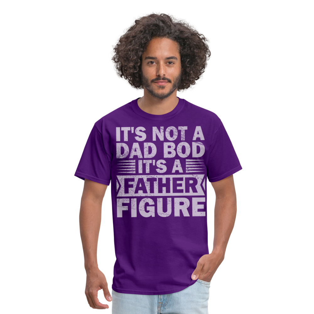 Funny Dad Bod T-shirt For Men Father Figure Shirt - purple