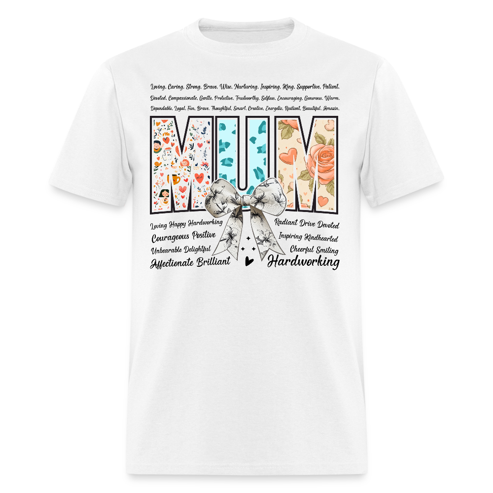 Floral Mother's Day Gift Ideas For Mums T-Shirt - white