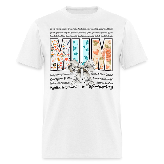 Floral Mother's Day Gift Ideas For Mums T-Shirt - white