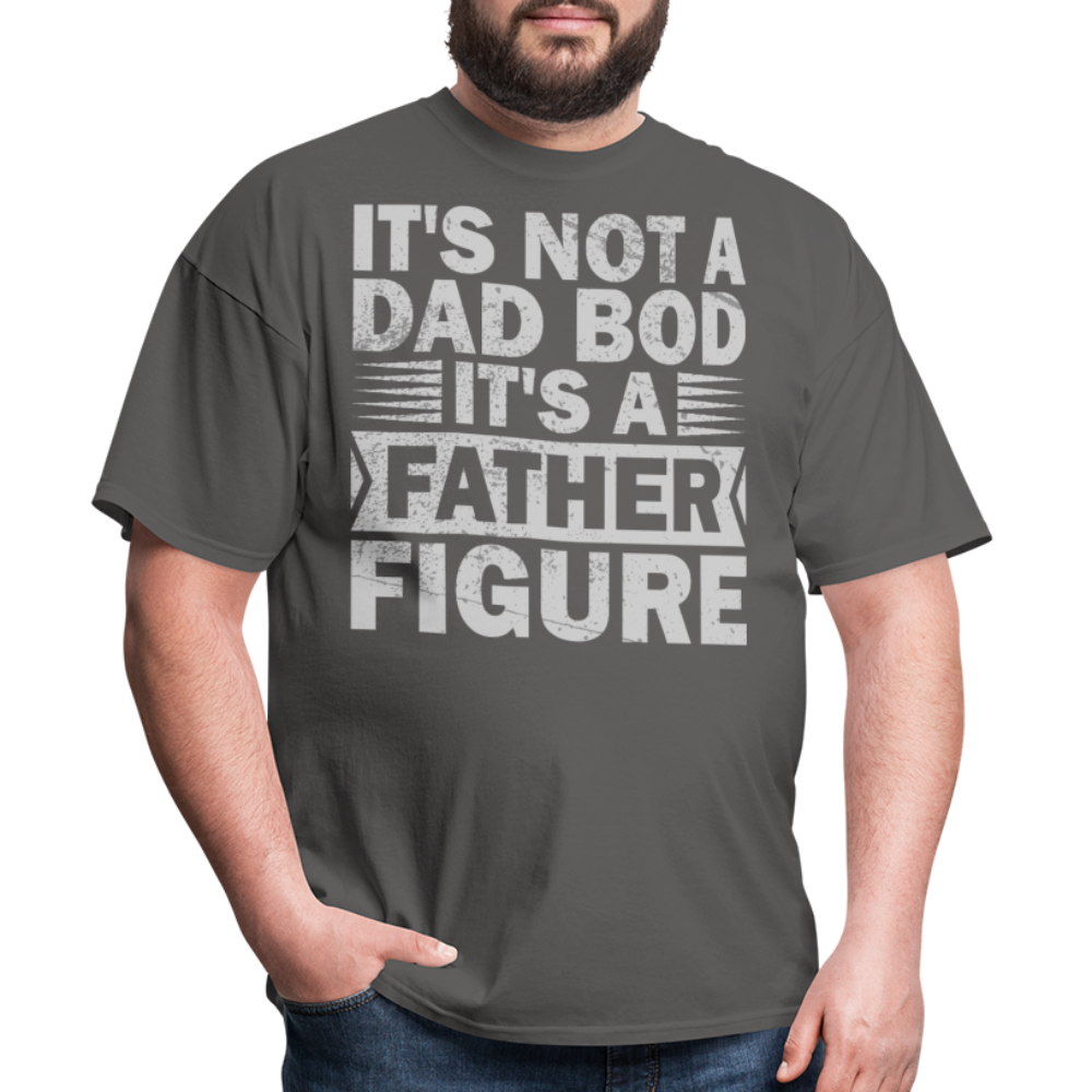 Funny Dad Bod T-shirt For Men Father Figure Shirt - charcoal