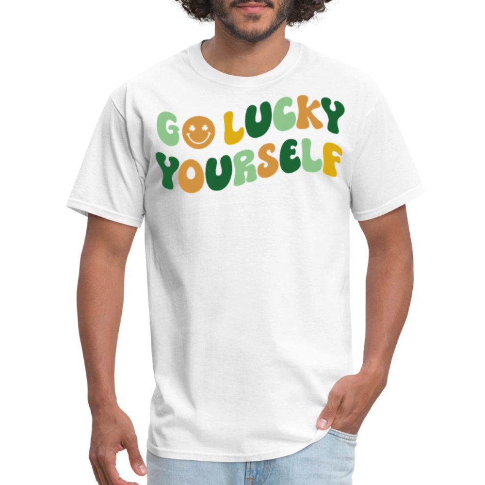 Go Lucky Yourself St Paddy's Day T-shirt - white