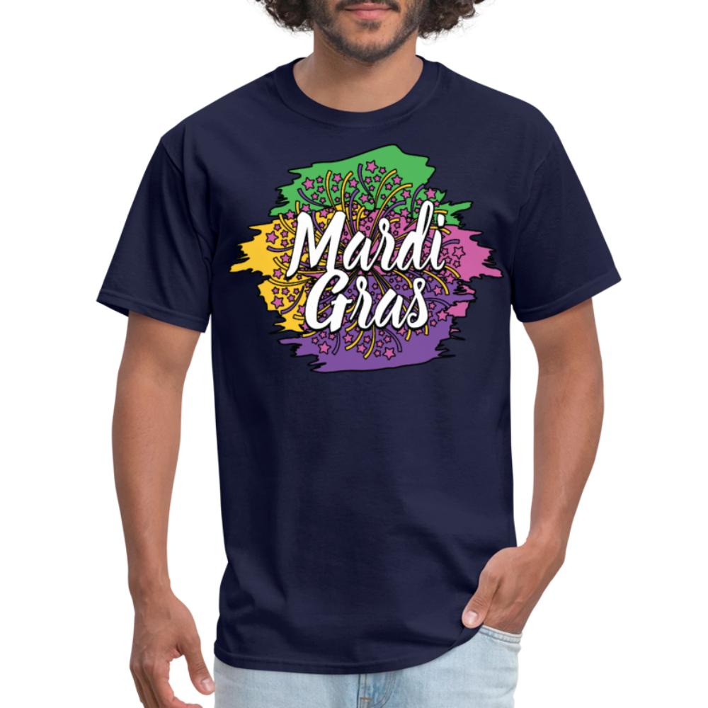 Mardi Gras Graphic Shirt For Men and Women Funny and Trendy Mardi Gras T-Shirt - navy