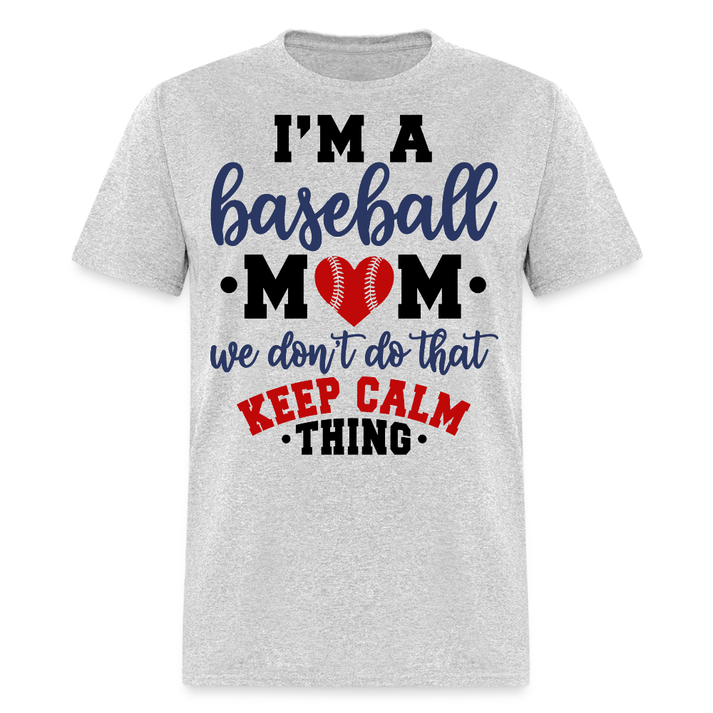Baseball Mom Graphic Tee For Sports Moms T-shirt - heather gray