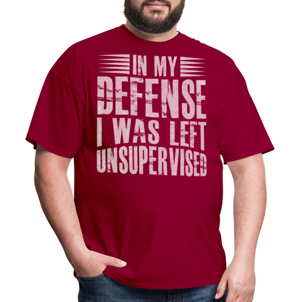 Unique In My Defense Graphic Tees Unisex Classic T-Shirt - dark red