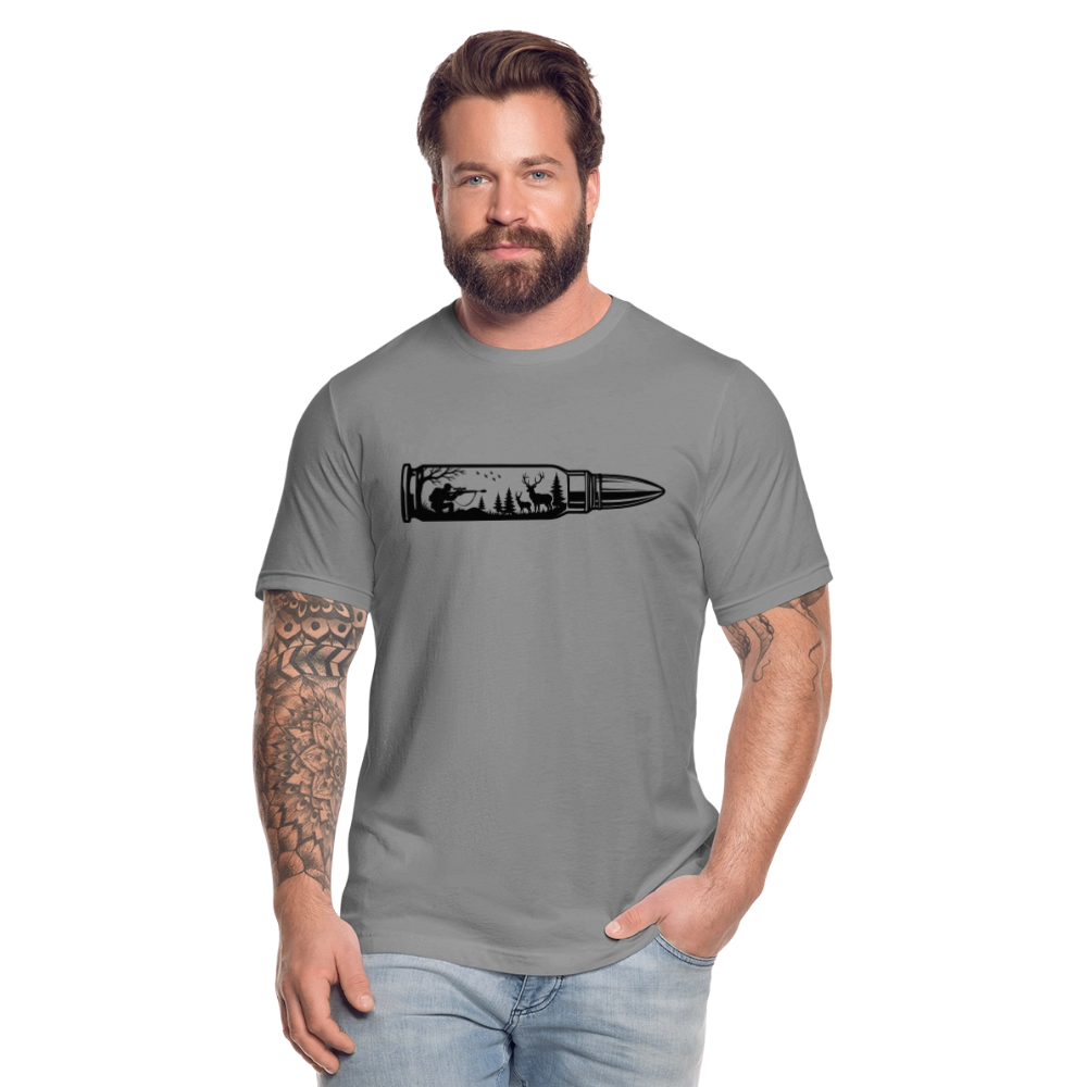 Deer Hunting Bullet T-Shirt | Bella + Canvas Unisex Tee - slate