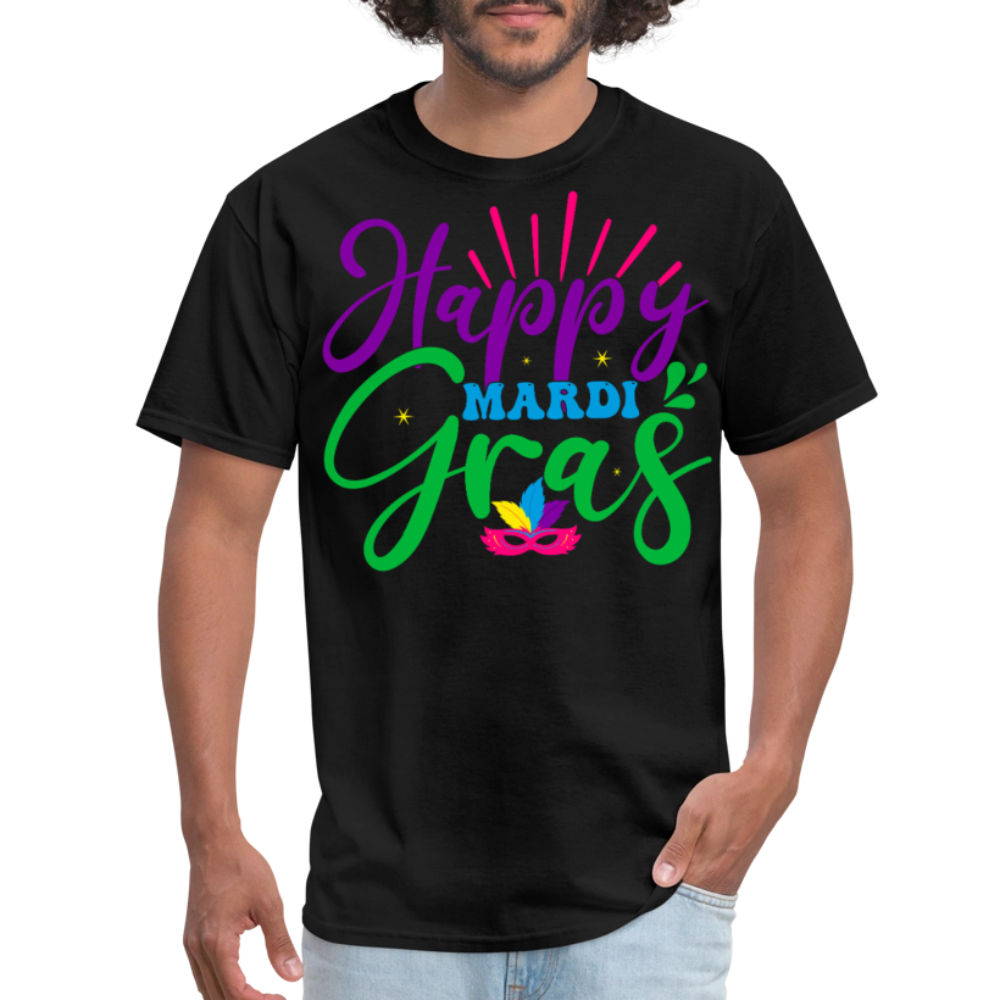 Happy Mardi Gras Party Unisex Classic T-shirt - black