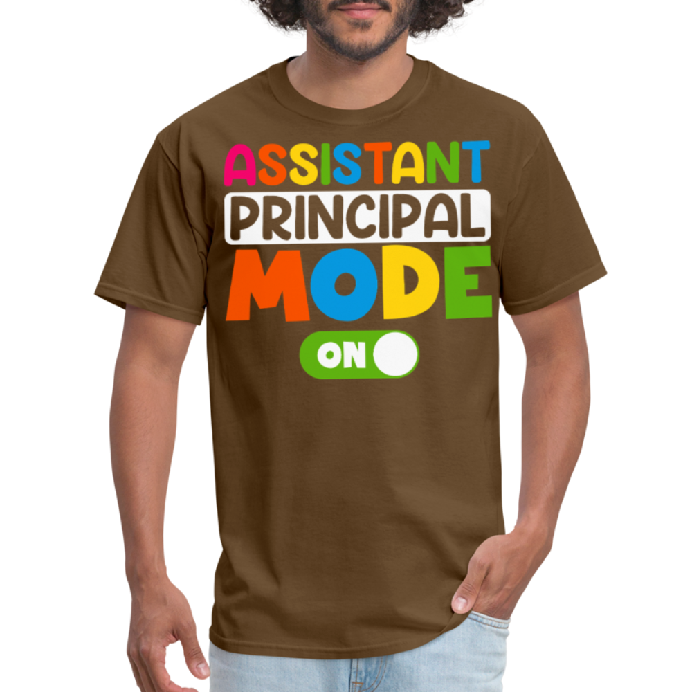 Funny Assistant Principal Shirts For Teachers Principal Mode ON T-shirt - brown