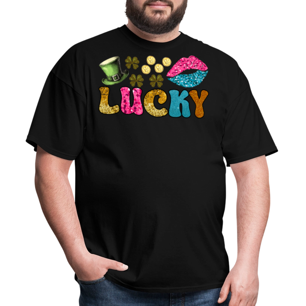 Lucky Charm Graphic Tee For Festive Wear T-shirt - black