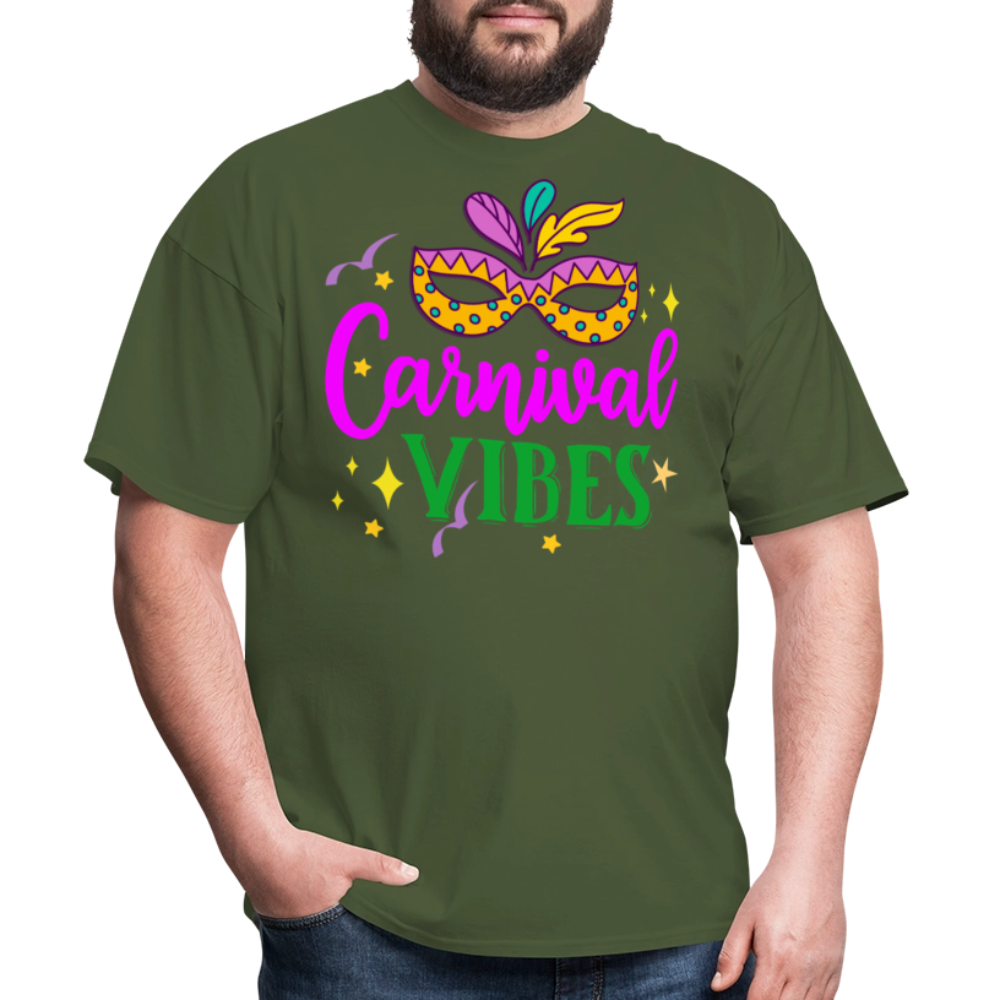 Masquerade Mask Festival Tee Mardi Gras Carnival T-shirt - military green