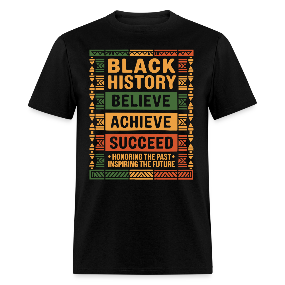 Black History Month Tee Honoring Black Culture And Inspiring The Future T-shirt - black