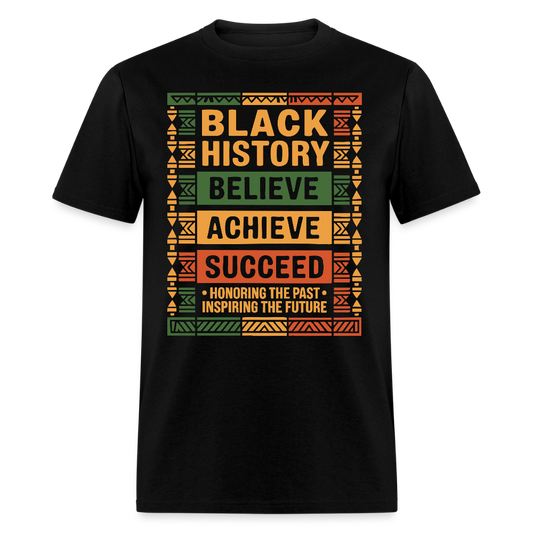 Black History Month Tee Honoring Black Culture And Inspiring The Future T-shirt - black